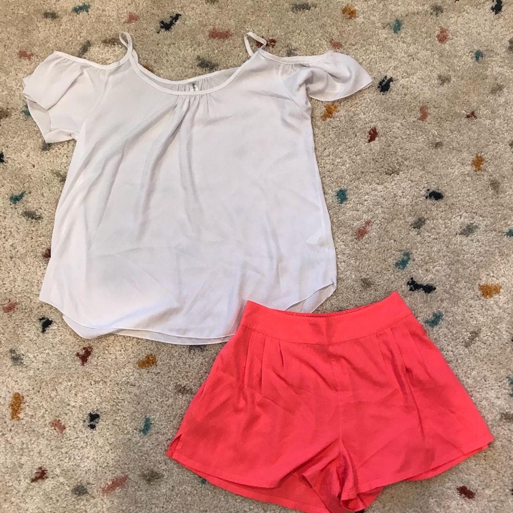 American eagle shorts, Boutique shirt Sz M VGUC